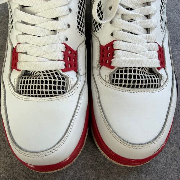 Nike Air Jordan 4 IV Fire Red/White (DC7770-160) Custom Sneakers Shoe Men Size 9 main image 15
